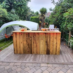 Rustic Wooden Mobile Bar Hire